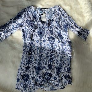 ViX Women's Blue Aisha Ruffled Jersey Kaftan